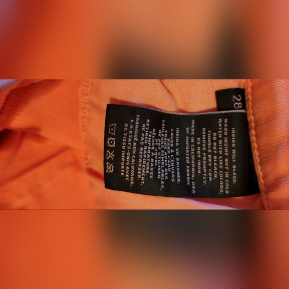 * J.BRAND pink/peach light stretchy Skinny Leg Mid Rise Jeans Final Discou… - Picture 13 of 13